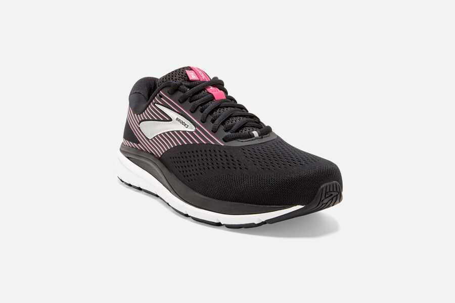 Brooks Running Shoes Womens Black/Pink/Silver - Addiction 14 Road - 7926-WHATJ